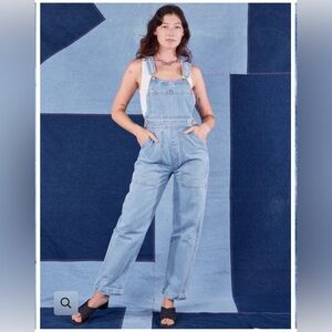 Indigo denim overalls - Light wash size medium - cut tag